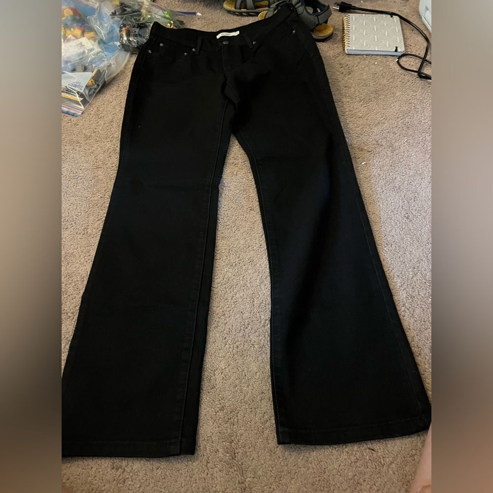 Levi’s black 505 straight jeans 8